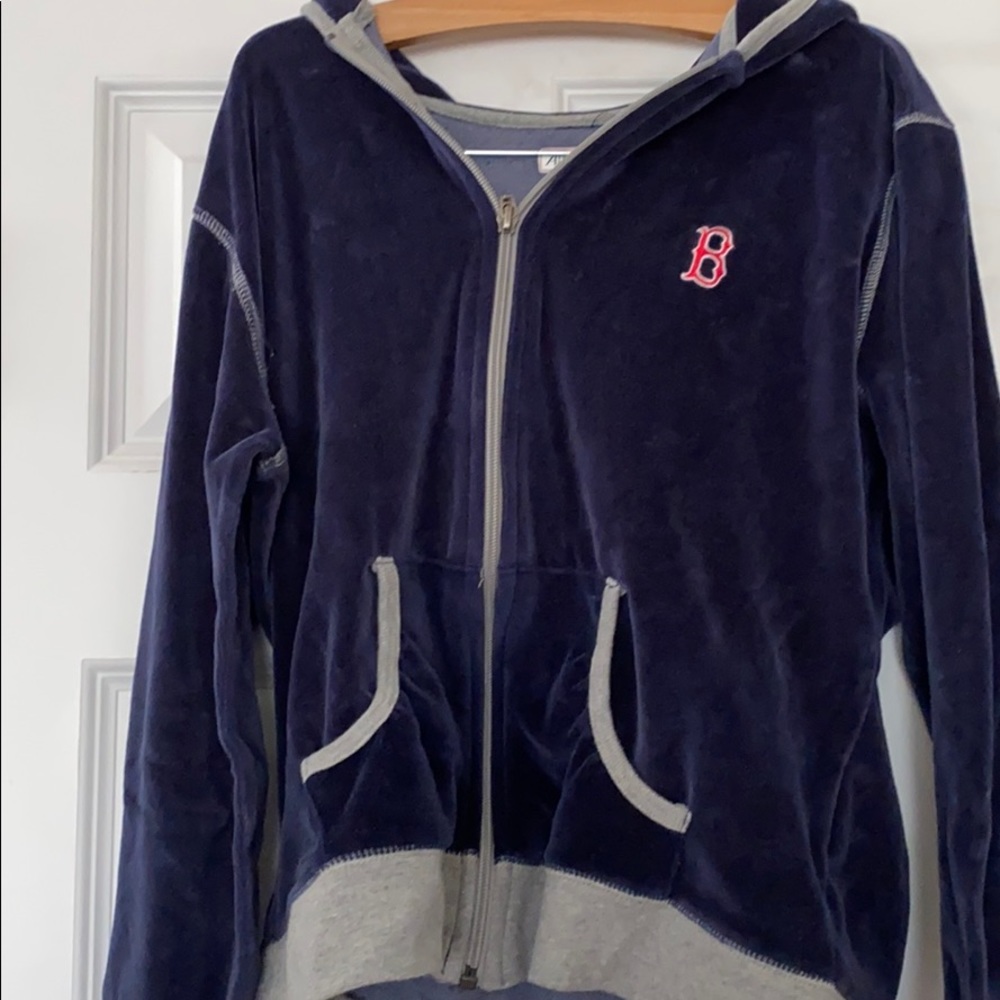 Medium Antigua Red Sox Velour Jacket